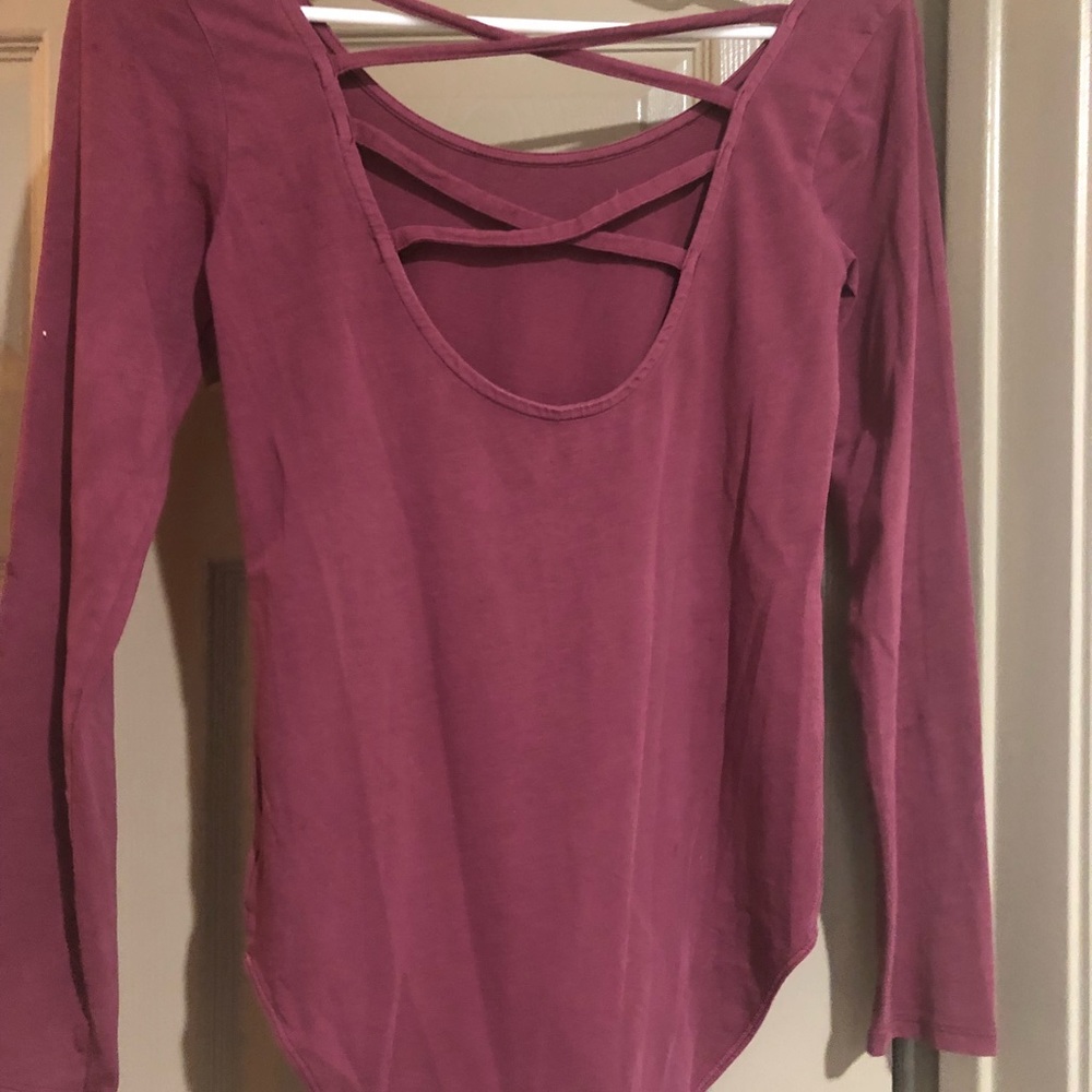American Eagle Maroon Bodysuit